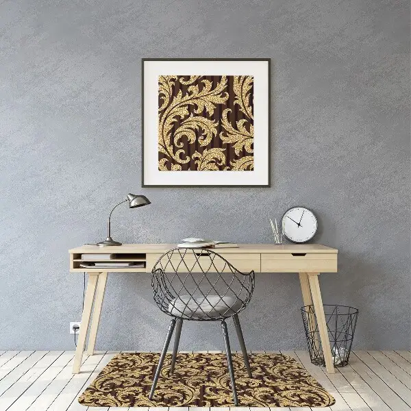 Tapis pour chaise de bureau Motif à feuilles caduques
