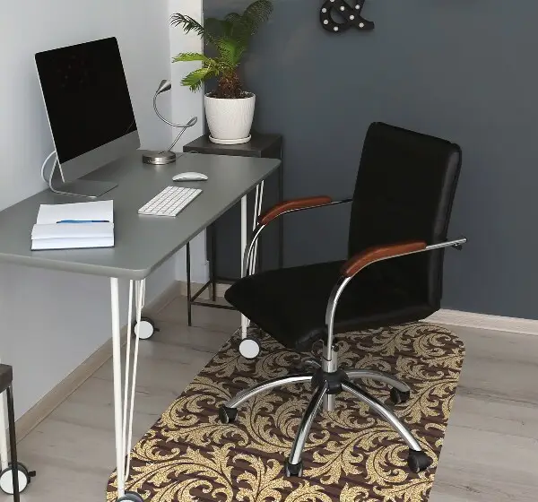 Tapis pour chaise de bureau Motif à feuilles caduques