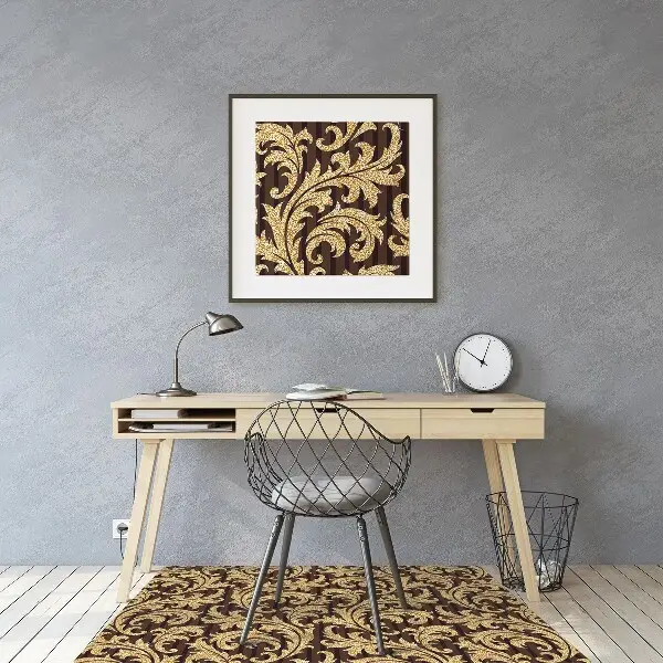Tapis pour chaise de bureau Motif à feuilles caduques
