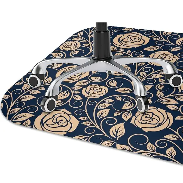 Tapis pour chaise de bureau Vintage Roses Golden