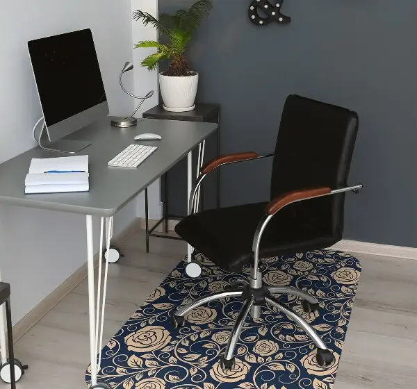 Tapis pour chaise de bureau Vintage Roses Golden