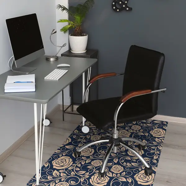 Tapis pour chaise de bureau Vintage Roses Golden