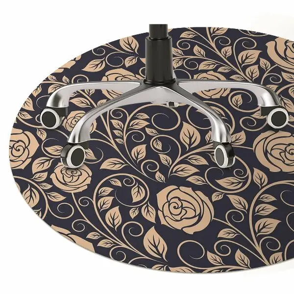 Tapis pour chaise de bureau Vintage Roses Golden