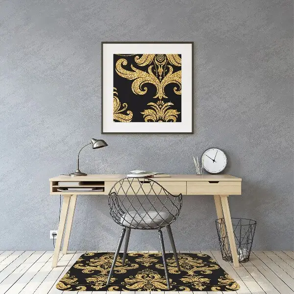 Tapis pour chaise de bureau Ornement doré