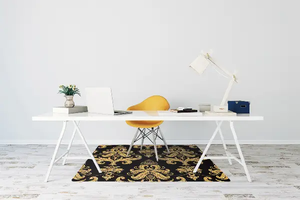 Tapis pour chaise de bureau Ornement doré