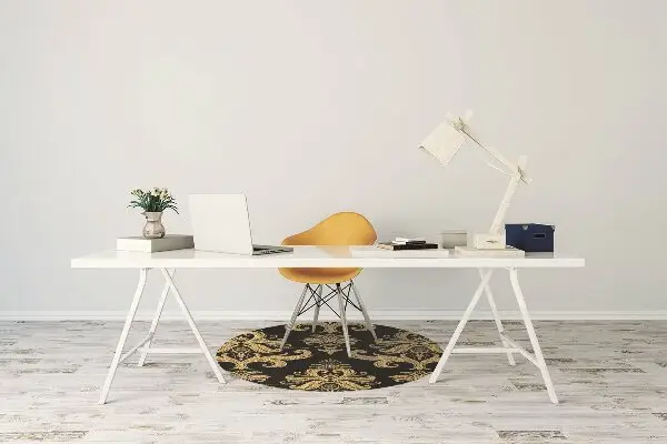 Tapis pour chaise de bureau Ornement doré