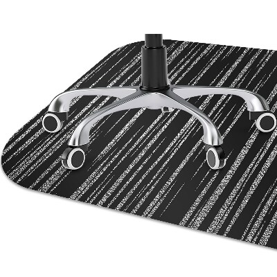 Tapis pour chaise de bureau Conception noire