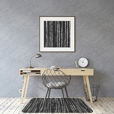 Tapis pour chaise de bureau Conception noire