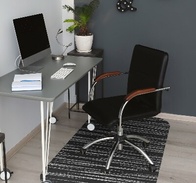 Tapis pour chaise de bureau Conception noire