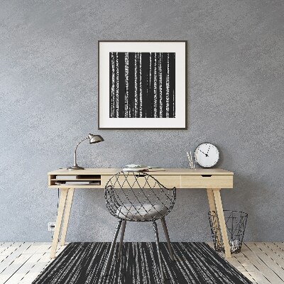 Tapis pour chaise de bureau Conception noire