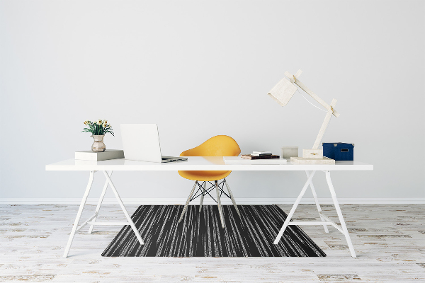 Tapis pour chaise de bureau Conception noire