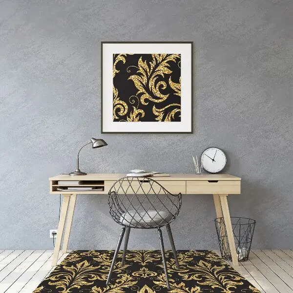 Tapis pour chaise de bureau Ornement doré