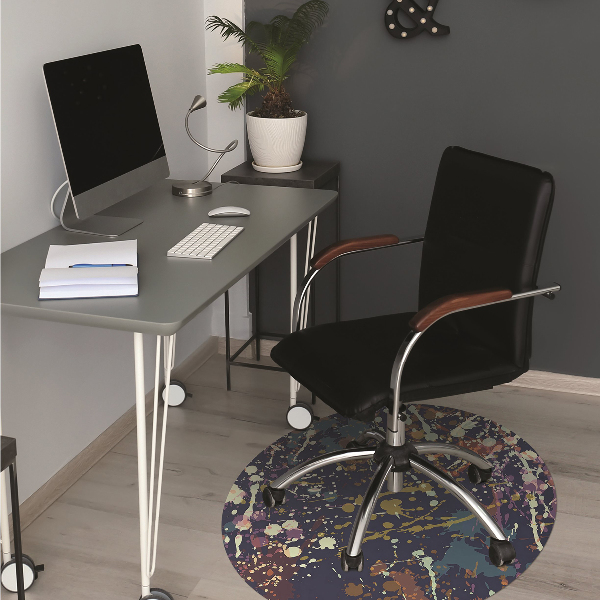 Tapis pour chaise de bureau Spots aquarelles