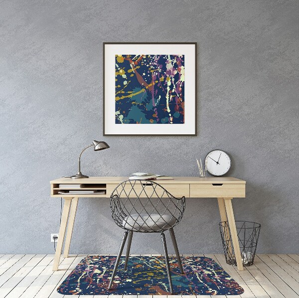 Tapis pour chaise de bureau Spots aquarelles