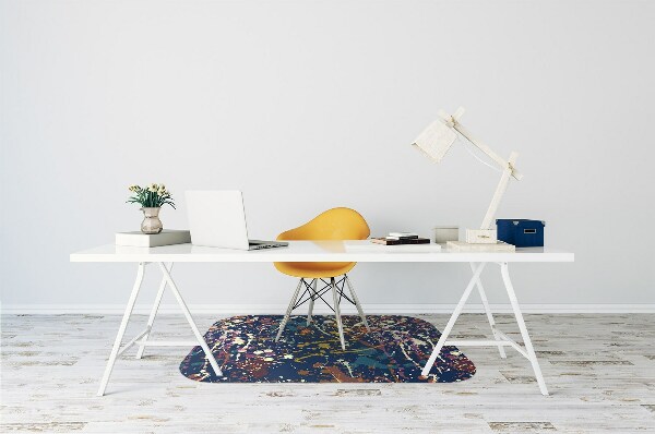 Tapis pour chaise de bureau Spots aquarelles