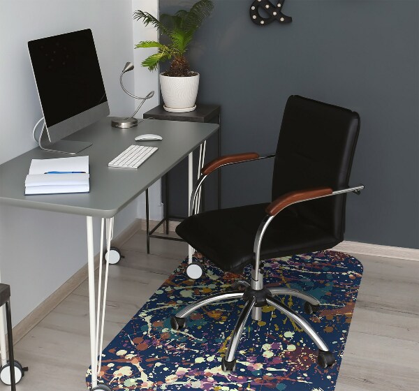 Tapis pour chaise de bureau Spots aquarelles