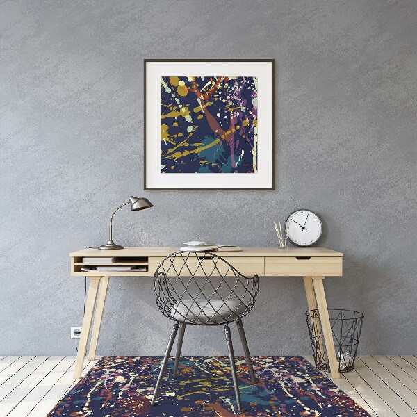 Tapis pour chaise de bureau Spots aquarelles