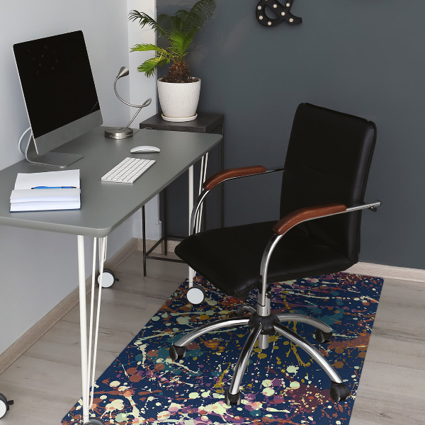 Tapis pour chaise de bureau Spots aquarelles