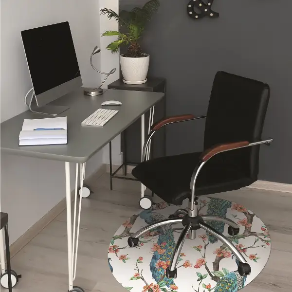 Tapis de chaise Paon coloré