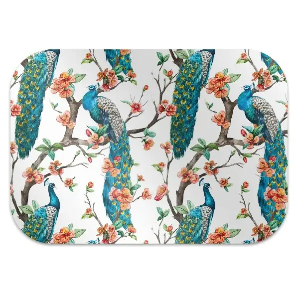 Tapis de chaise Paon coloré