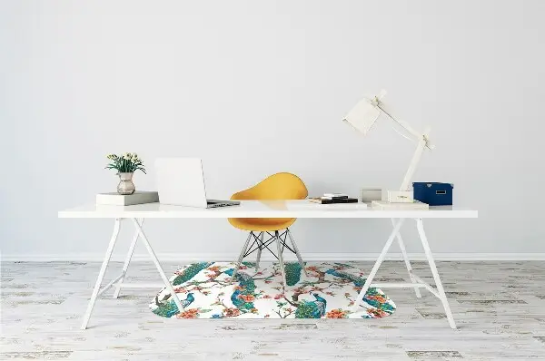 Tapis de chaise Paon coloré