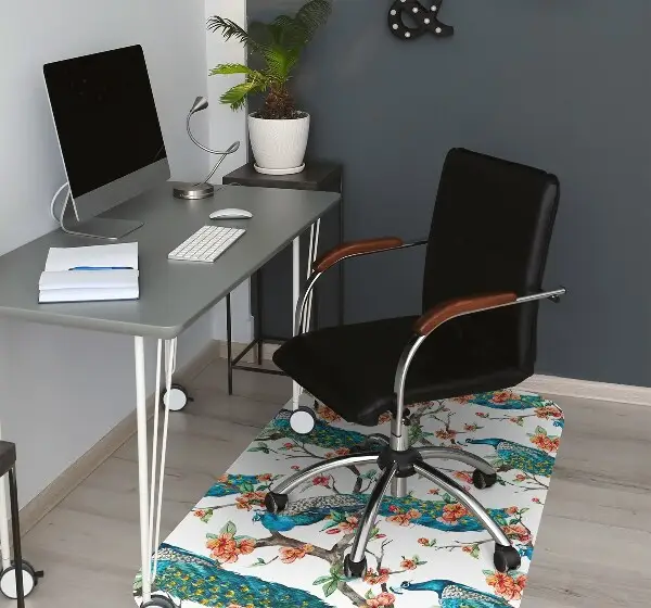 Tapis de chaise Paon coloré