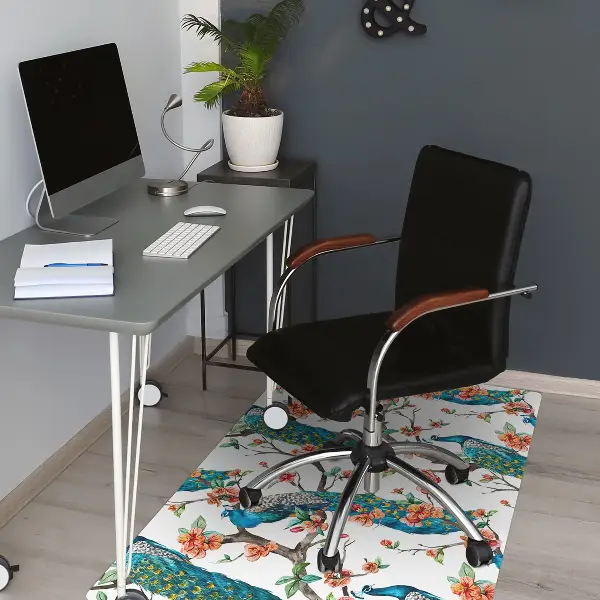 Tapis de chaise Paon coloré
