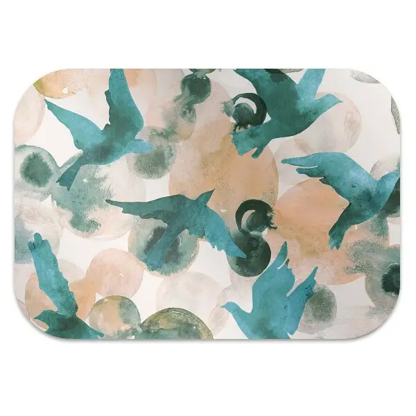Tapis pour chaise de bureau Oiseaux peints
