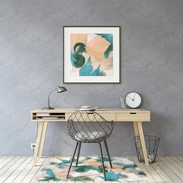 Tapis pour chaise de bureau Oiseaux peints
