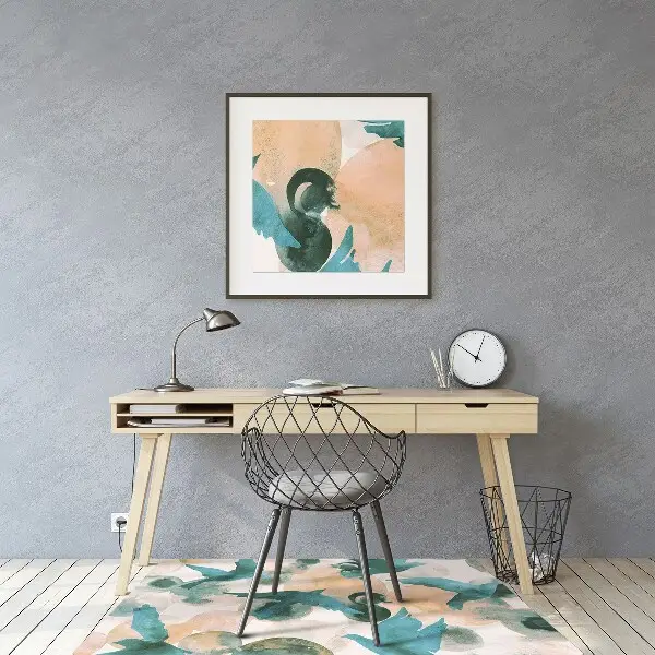 Tapis pour chaise de bureau Oiseaux peints