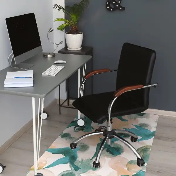 Tapis pour chaise de bureau Oiseaux peints