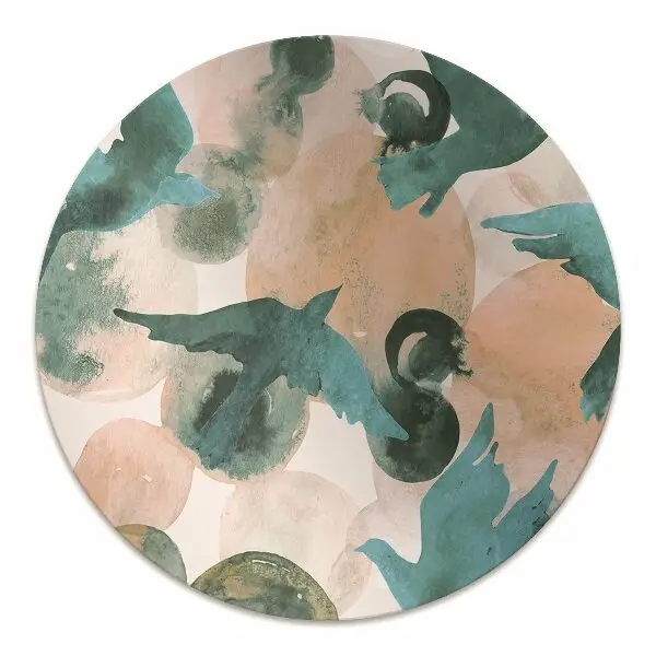 Tapis pour chaise de bureau Oiseaux peints