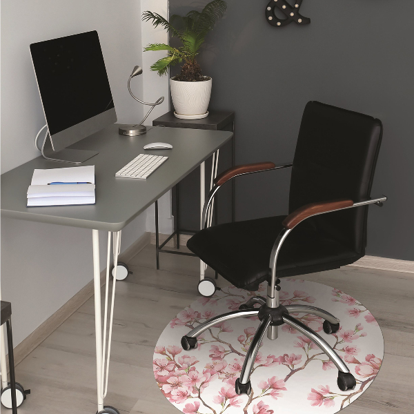 Tapis de chaise de bureau fleurs de cerisier
