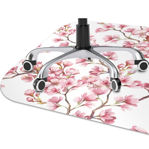 Tapis de chaise de bureau fleurs de cerisier