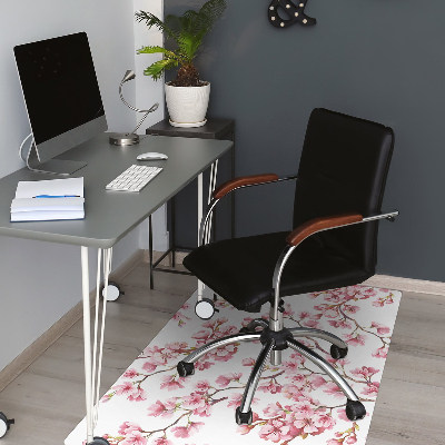 Tapis de chaise de bureau fleurs de cerisier