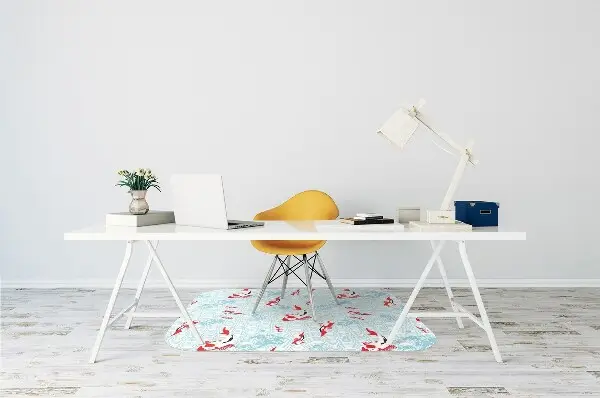 Tapis de chaise de bureau Carpe koi