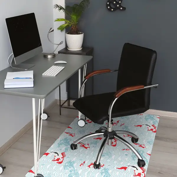 Tapis de chaise de bureau Carpe koi