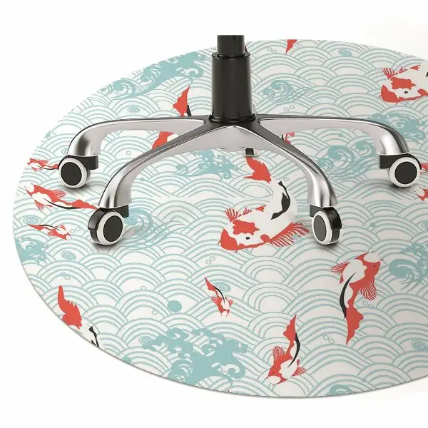 Tapis de chaise de bureau Carpe koi