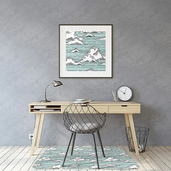Tapis pour chaise de bureau Dessin des nuages