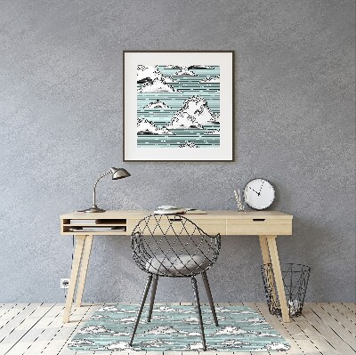 Tapis pour chaise de bureau Dessin des nuages