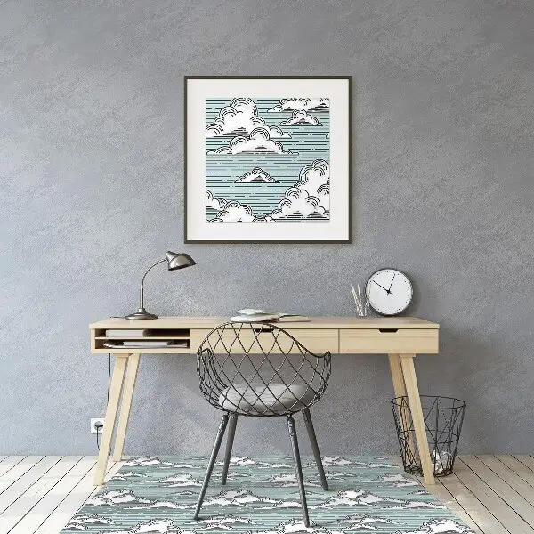 Tapis pour chaise de bureau Dessin des nuages