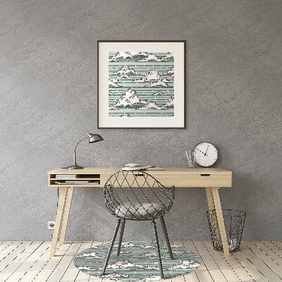 Tapis pour chaise de bureau Dessin des nuages