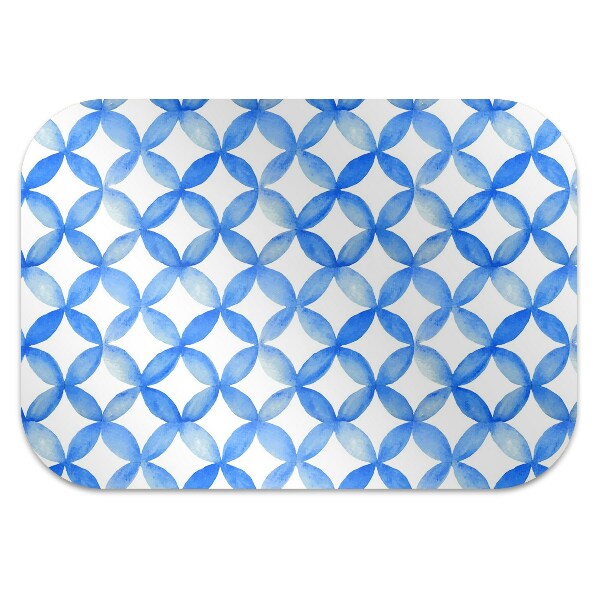 Tapis de chaise de bureau Cercles bleus
