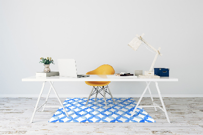 Tapis de chaise de bureau Cercles bleus