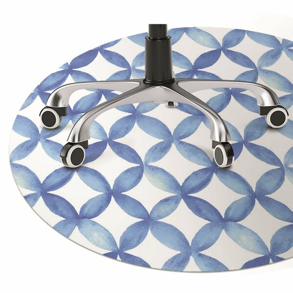 Tapis de chaise de bureau Cercles bleus