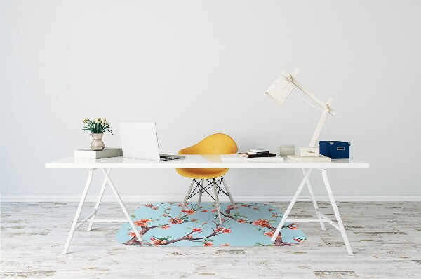 Tapis de chaise de bureau Arbre fleurissant