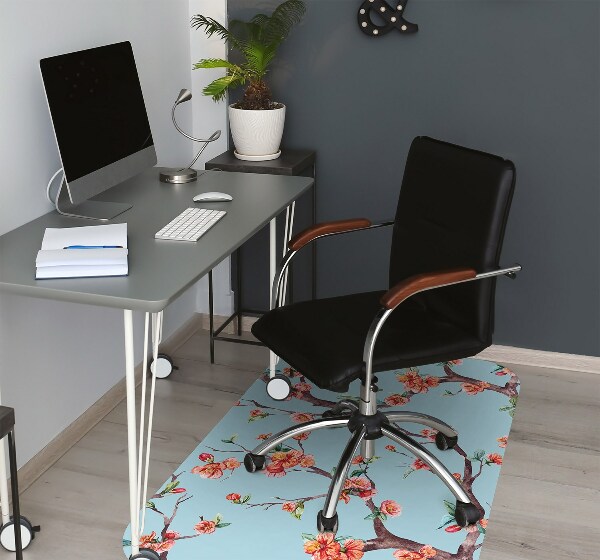 Tapis de chaise de bureau Arbre fleurissant