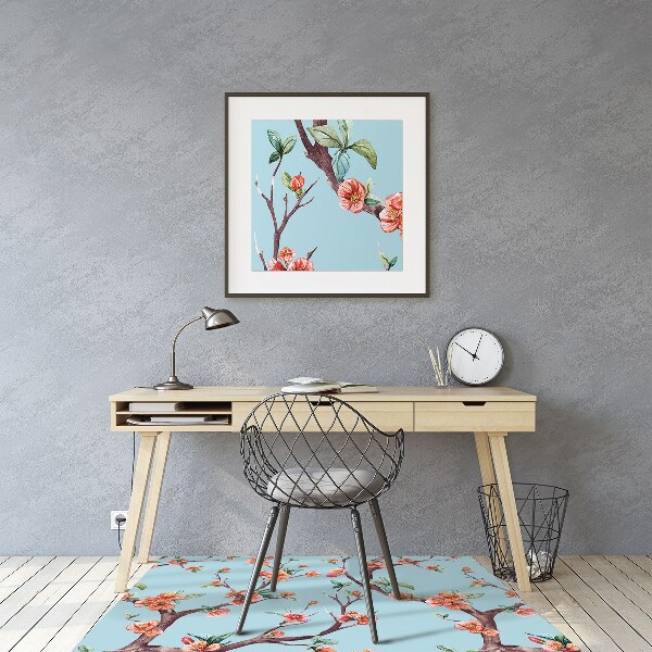 Tapis de chaise de bureau Arbre fleurissant