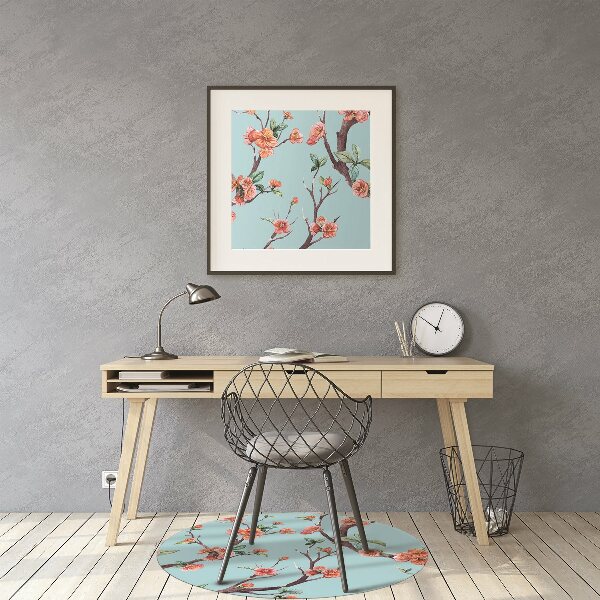 Tapis de chaise de bureau Arbre fleurissant