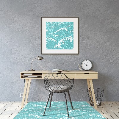 Tapis de chaise de bureau Vagues